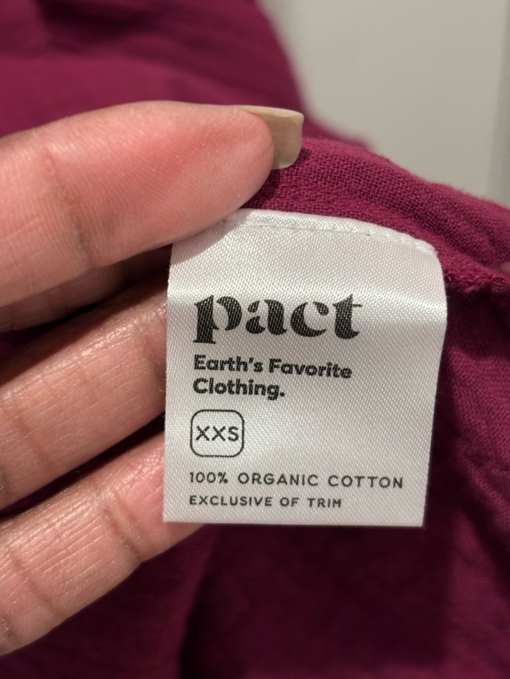 Pact Organic Cotton Sleeveless Magenta Keyhole Back Tiered Maxi Dress size XXS - Picture 10 of 11